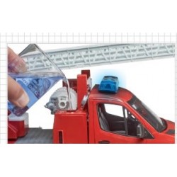 02673 - Camion pompier Mercedes Benz Sprinter avec échelle, pompe à eau et  module son et lumière